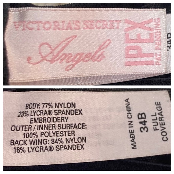 Victoria’s Secret Angels Ipex Underwire Bra, Black, 34B - Picture 14 of 15